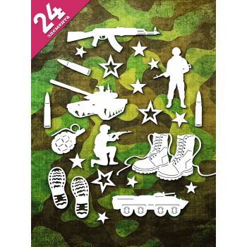 Чипборд "Дембельский альбом. Картинки" набор 24 эл. НБ-0153