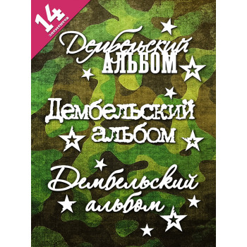 Чипборд "Дембельский альбом" набор 14 эл-та НБ-0168
