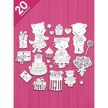 Чипборд "МурТильда. Котики" 20 элементов (ScrapMania) арт. 234245