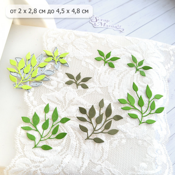 Нож "Веточки куста", 4,5х4,8 см (ScrapMania) Артикул227330